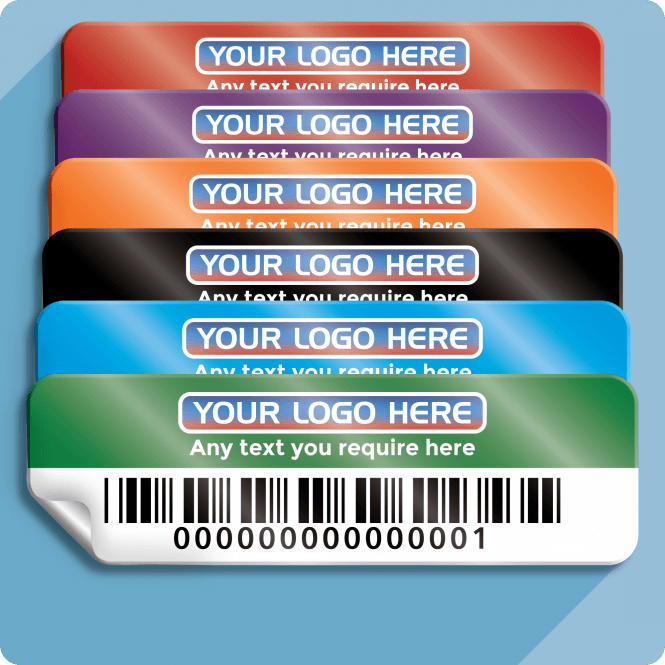 Barcode Asset Labels - Wide - Design 5